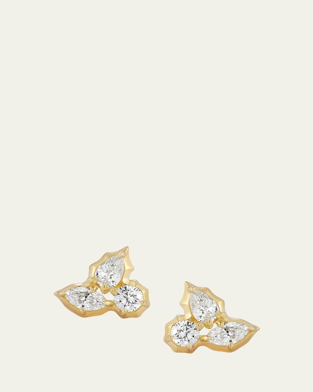 Posey Diamond Cluster Stud Earrings, 0.38tcw